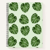 Palme-Blätter, Grüne Blätter, tropisches Muster Notizblock (Vorderseite)