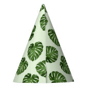 Palme-Blätter, Grüne Blätter, tropisches Muster Partyhütchen (Rückseite)
