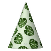 Palme-Blätter, Grüne Blätter, tropisches Muster Partyhütchen (Links)