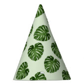Palme-Blätter, Grüne Blätter, tropisches Muster Partyhütchen (Rechts)