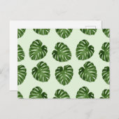 Palme-Blätter, Grüne Blätter, tropisches Muster Postkarte (Vorne/Hinten)