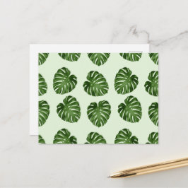 Palme-Blätter, Grüne Blätter, tropisches Muster Postkarte