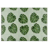 Palme-Blätter, Grüne Blätter, tropisches Muster Schneidebrett (Vorderseite)