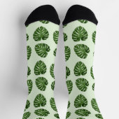 Palme-Blätter, Grüne Blätter, tropisches Muster Socken (Oben)