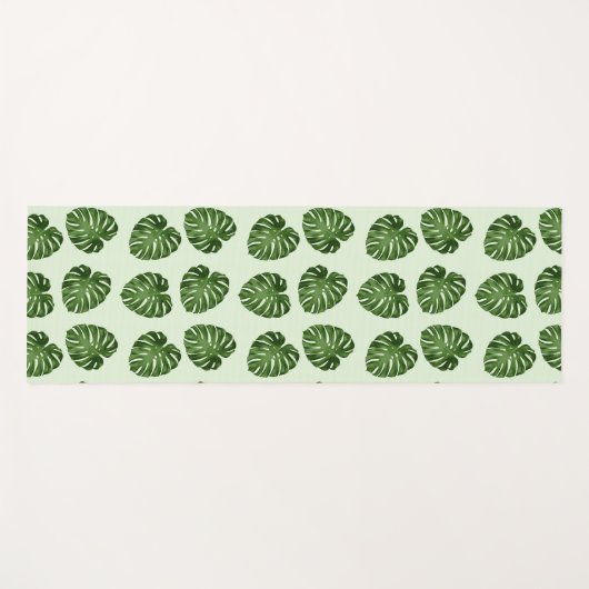 Palme-Blätter, Grüne Blätter, tropisches Muster Yogamatte (Vorderseite (Horizontal))