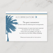 Palme-Boarding-Durchlauf-Blau u. Creme Visitenkarte (Vorderseite)