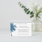 Palme-Boarding-Durchlauf-Blau u. Creme Visitenkarte (Stehend Vorderseite)