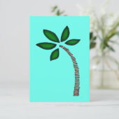 Palme Dankeskarte (Stehend Vorderseite)