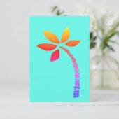 Palme Dankeskarte (Stehend Vorderseite)