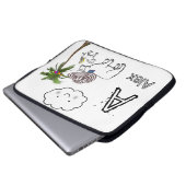 Palme der Laptop Sleeve Sheep Wolken (Vorne Knopf)