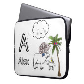 Palme der Laptop Sleeve Sheep Wolken (Vorderseite Links)