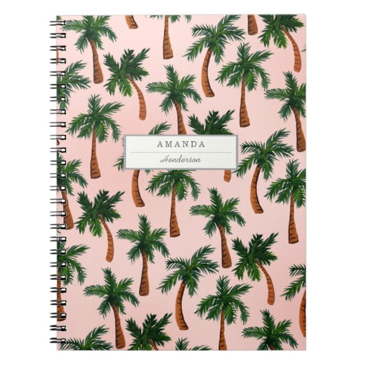 Palme-Druck-Gewohnheits-Notizbuch Notizblock (Vorderseite)
