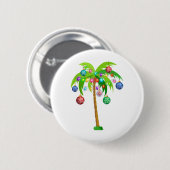 Palme hawaii Strand tropisch x Button (Vorne & Hinten)