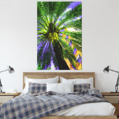 Palme im Abend Leinwanddruck (Insitu (Schlafzimmer))