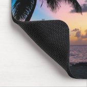 Palme im Sonnenuntergang Mousepad (Ecke)
