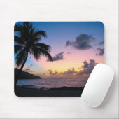 Palme im Sonnenuntergang Mousepad (Mit Mouse)