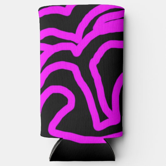 Palme in rosa Cooler Selters Dosenkühler (Vorderseite)