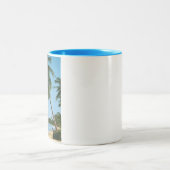 Palme-Kaffee-Tasse Zweifarbige Tasse (Mittel)