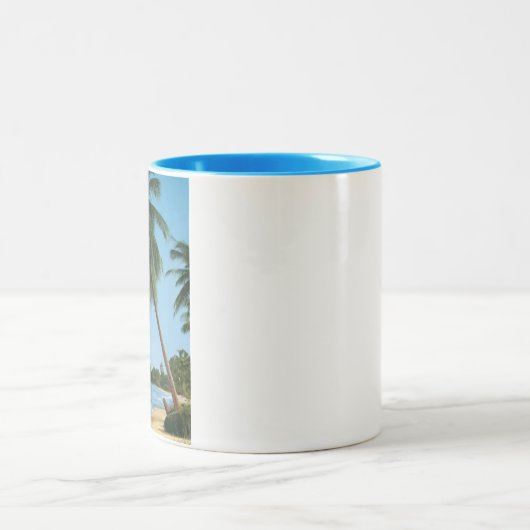 Palme-Kaffee-Tasse Zweifarbige Tasse (Mittel)
