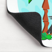 Palme mit aufmerksamem Toucan Mousepad (Ecke)