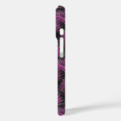 Palme mit rosa Glitter Schwarz modernes Monogramm Case-Mate iPhone Hülle (Rückseite / Links)