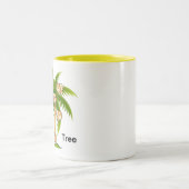 Palme mit Spitzen Zweifarbige Tasse (Mittel)