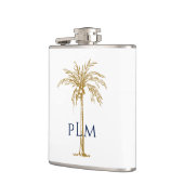 Palme mongram Artistic Golden Palm Tree Flachmann (Links)