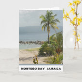 Palme, Montego Bay Jamaika im Juni 2011 Karte (Gelbe Blume)