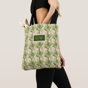 Palme-Muster des Monogramm-  Innender oasen-  Tasche