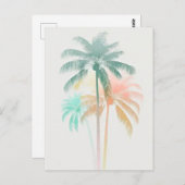 Palme Postkarte (Vorne/Hinten)