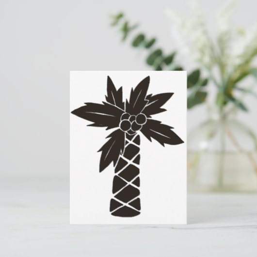 Palme Postkarte (Stehend Vorderseite)