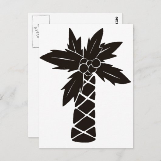 Palme Postkarte (Vorne/Hinten)