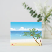 Palme Postkarte (Stehend Vorderseite)