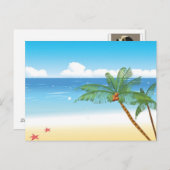 Palme Postkarte (Vorne/Hinten)