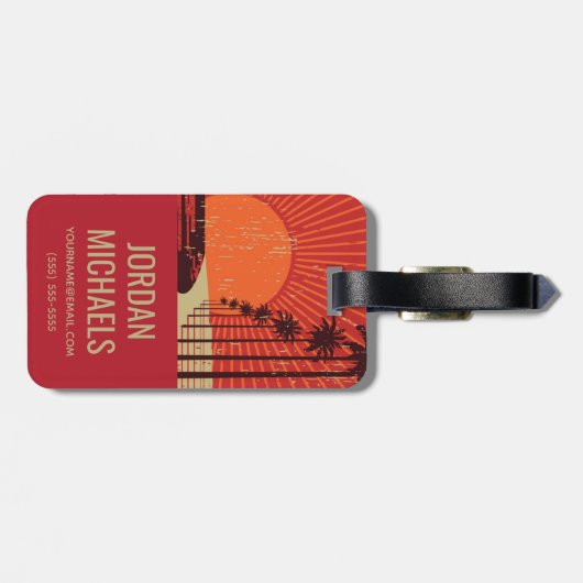 Palme-Reihe Gepäckanhänger (Rückseite horizontal)