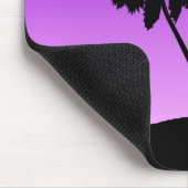 Palme-Silhouette auf Twilight Lila Mousepad (Ecke)