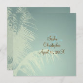 Palme-Silhouette Einladung (Vorne/Hinten)