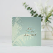 Palme-Silhouette Einladung (Stehend Vorderseite)