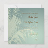 Palme-Silhouette Einladung (Rückseite)