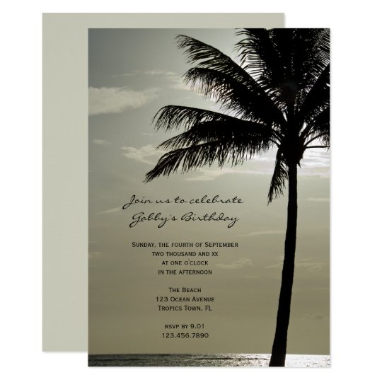 Palme Silhouette Strand Geburtstags Party Einladung Zazzle De Einladungskarten & grußkarten günstig drucken ▶ schnelle und kostenlose lieferung ✓ hohe bestellmengen ▶ jetzt online bestellen! zazzle