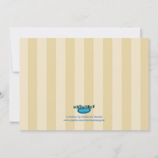 Palme singen Pool-Party Einladung (Rückseite)