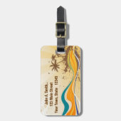 Palme-Spritzen Gepäckanhänger (Vorderseite vertikal)