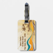 Palme-Spritzen Gepäckanhänger (Rückseite vertikal)