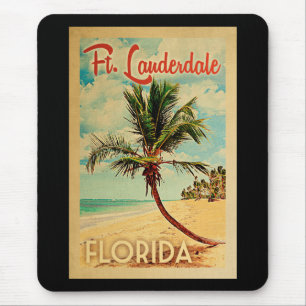 Palme-Strand Fort Lauderdale Florida Vintag Mousepad