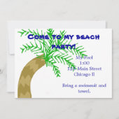 Palme-Strand-Party Einladung (Vorderseite)
