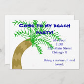 Palme-Strand-Party Einladung (Vorne/Hinten)