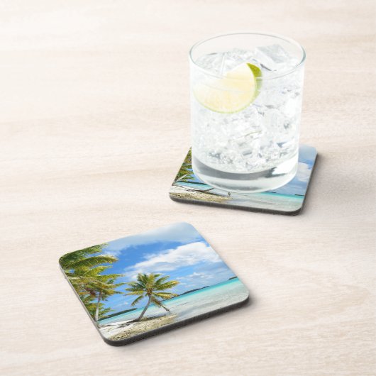 Palme-Strand-Untersetzer Untersetzer (Rechte Seite)