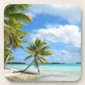 Palme-Strand-Untersetzer Untersetzer (Vorderseite)