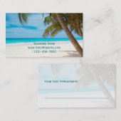 Palme-Strand-Verabredungs-Erinnerungen Terminkarte (Vorne/Hinten)