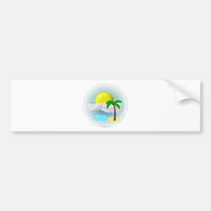 Palme, Sun und Strand Autoaufkleber